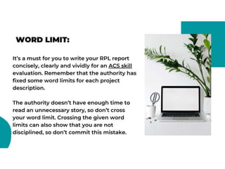 4 Step Process To Write An RPL Report For ACS Skill Assessment