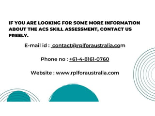 4 Step Process To Write An RPL Report For ACS Skill Assessment