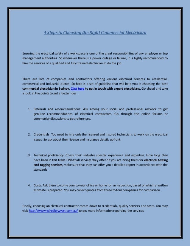 Commercial Electrician Job Description Circuit Diagram