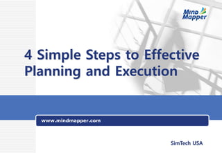www.mindmapper.com
4 Simple Steps to Effective
Planning and Execution
SimTech USA
 