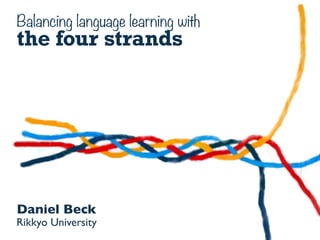 Balancing language learning with
the four strands
Daniel Beck
Rikkyo University
 
