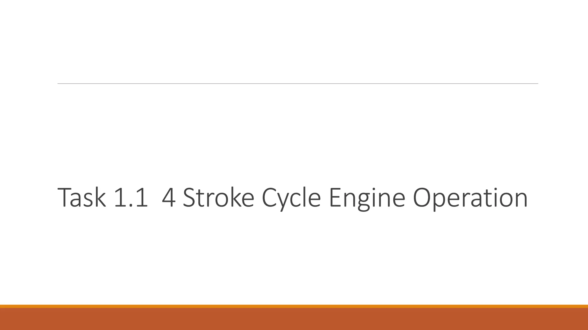 Task 1.1 4 Stroke Cycle Engine Operation
 