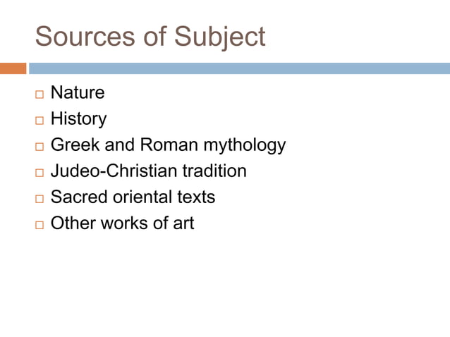 Subject and Content of Arts | PPTX