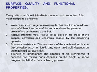 Surface Quality And Accuracy Pptx