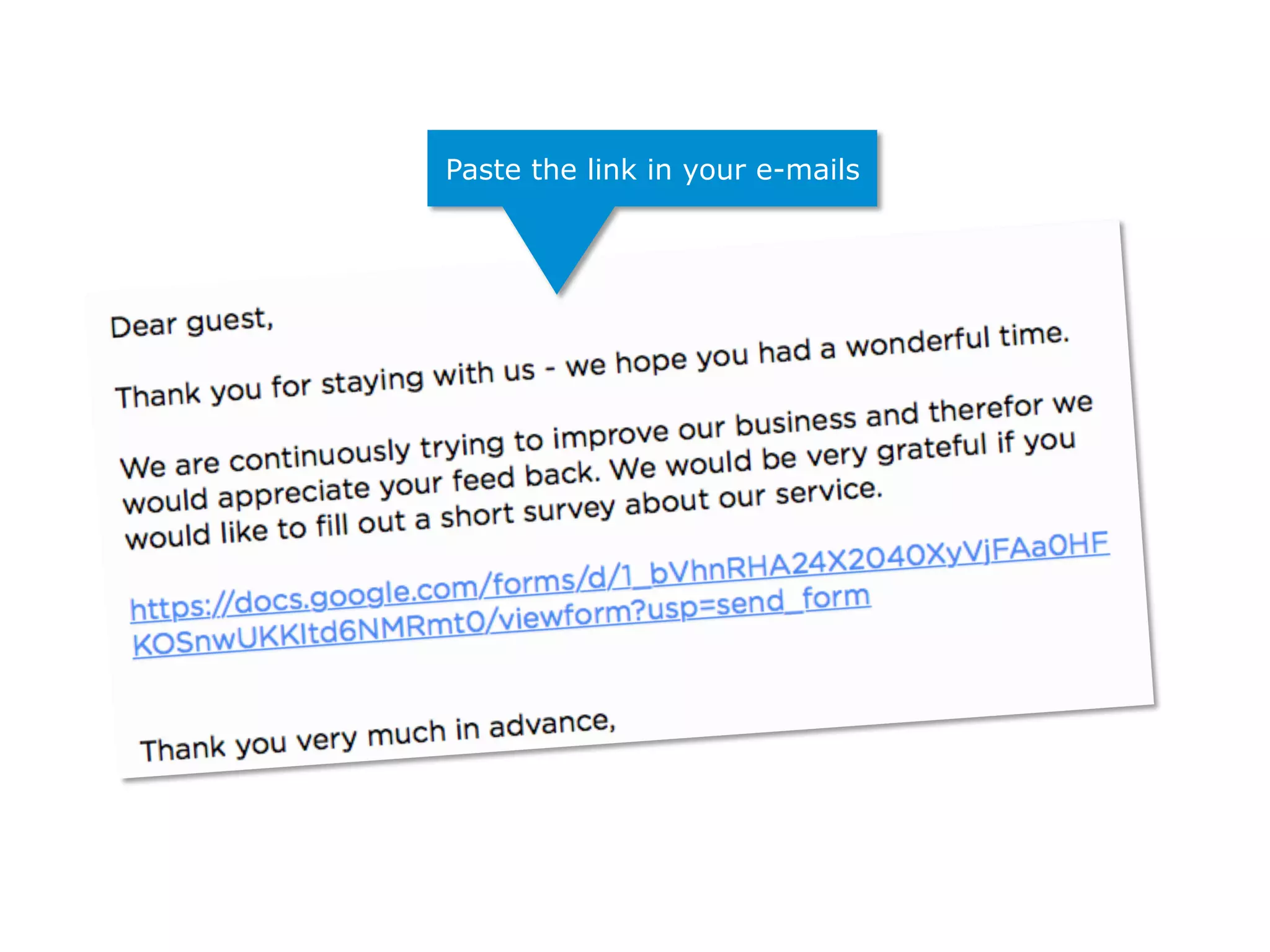 Paste the link in your e-mails