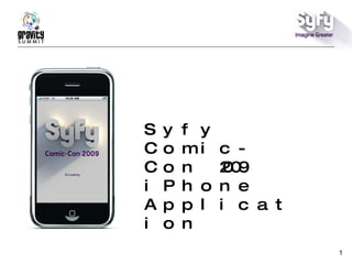 Syfy Comic-Con 2009 iPhone Application 