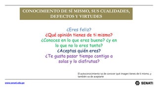 autoconocimiento desde el punto de vista de desarrollo personal | PPTX