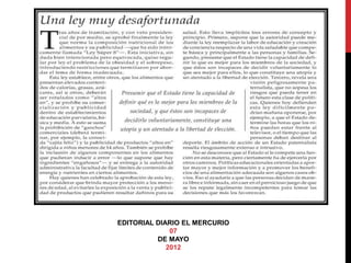 EDITORIAL DIARIO EL MERCURIO 
07 
DE MAYO 
2012 
 
