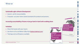 04. Agile development of sustainable software - Joost Visser - #ScaBru18 Slide 26