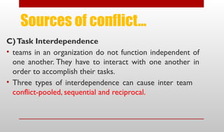 TEAM BUILDING and CONFLICT for organizational management | PPTX