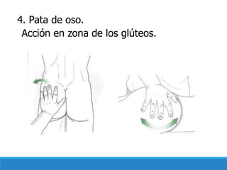 4. Pata de oso.
Acción en zona de los glúteos.
 