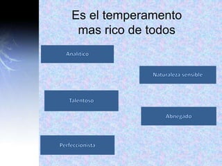 Es el temperamento
mas rico de todos
 