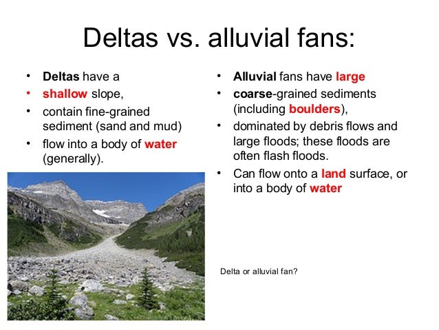 weathering erosion deposition how does an alluvial fan form