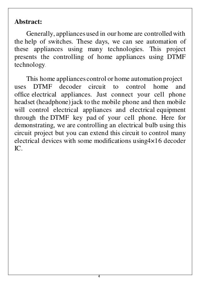 Mobile home automation project by using dtmf Mobile home automation project by using dtmf