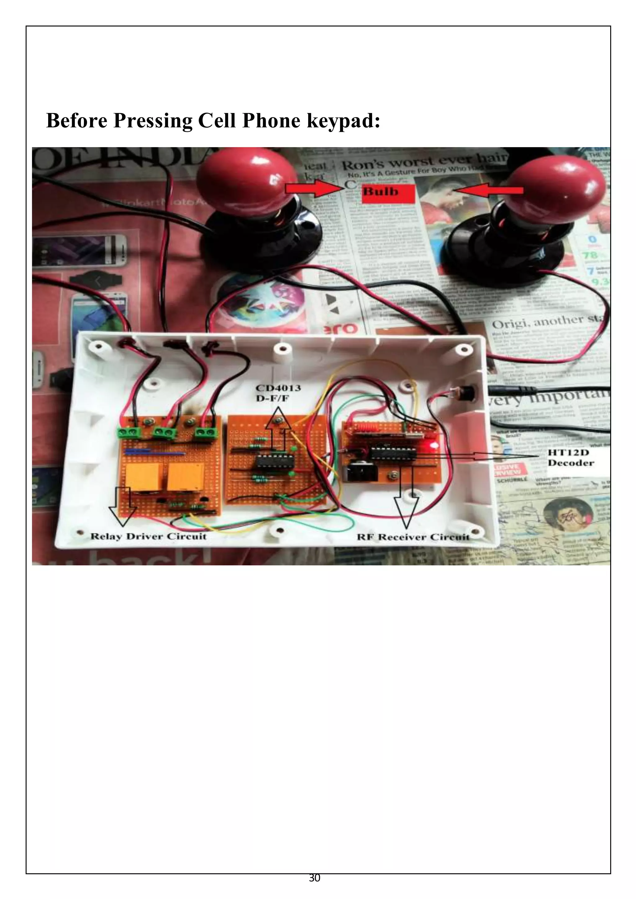 Cell Phone Controlled Home Automation System using DTMF Technology | PDF