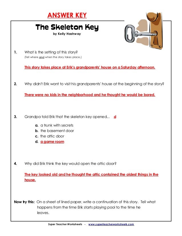 Printables Super Teacher Worksheets Answers 4th skeleton key wbdfz www superteacherworksheets com 5 answer