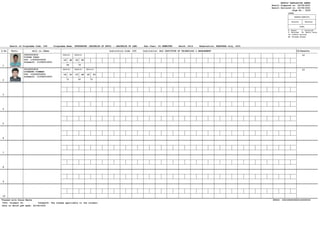 RESULT TABULATION SHEET
Result Prepared on: 26/08/2021
Result Declared on: 26/08/2021
Page No.: 0032
LEGEND
PAPERID(CREDIT...