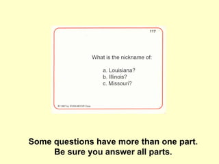 Some questions have more than one part. Be sure you answer all parts. 