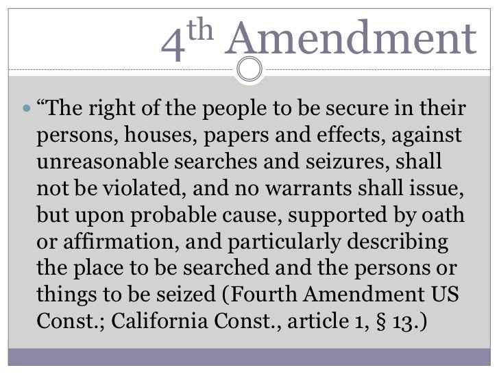 4th amendment essay