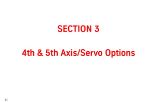 31
SECTION 3
4th & 5th Axis/Servo Options
 