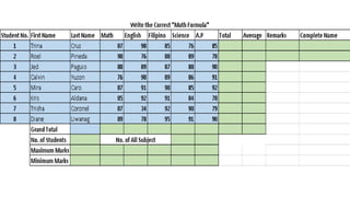 4th basic math operations activity | PPTX
