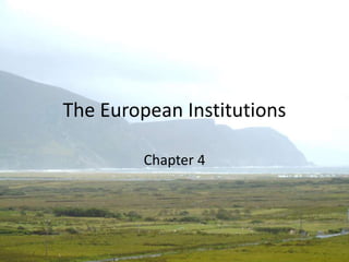 The European Institutions
Chapter 4
 