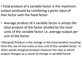 Theory of production. It consists of theories of Productions which are ...
