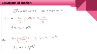 Equations of motion
 