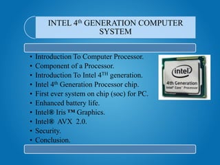 Computer System Specification - 4th Generation | PPTX | Consumer ...
