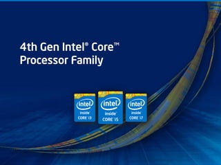 INTEL CONFIDENTIAL
4th Gen Intel® Core™
Processor Family
 