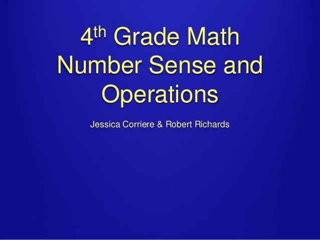 4th grade math - Number Sense
