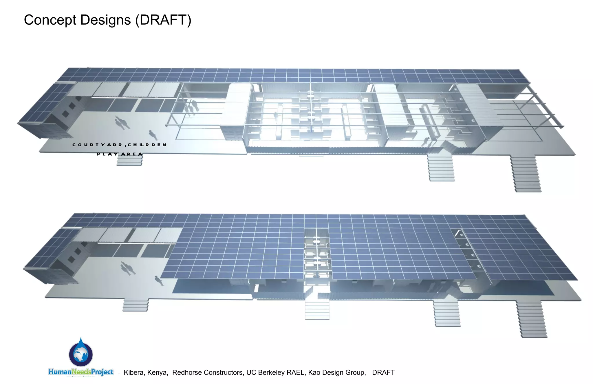 Concept Designs (DRAFT) courtyard, children play area 