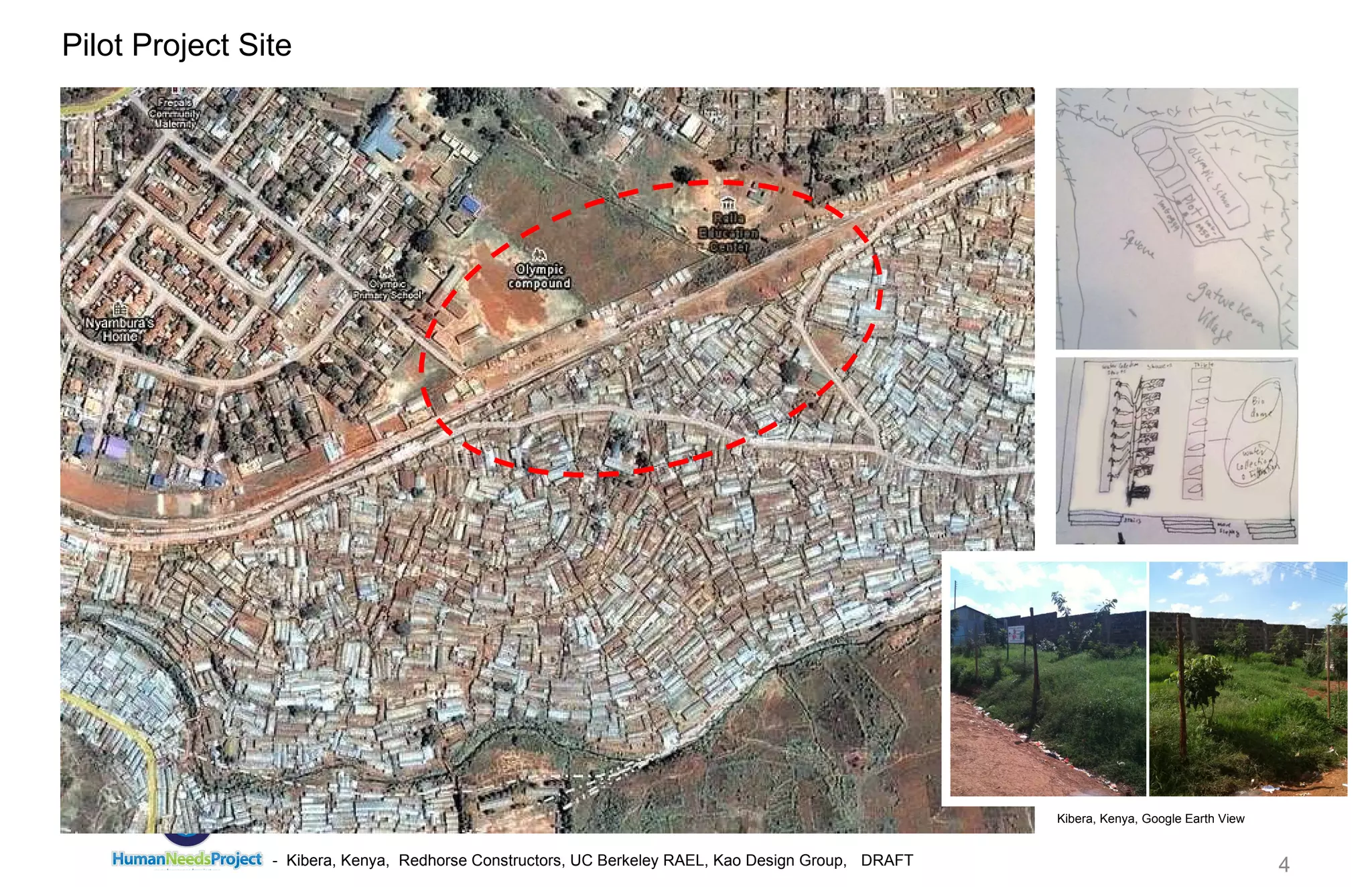 Pilot Project Site  Kibera, Kenya, Google Earth View 