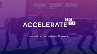 Lessons from the coalface of innovation
 