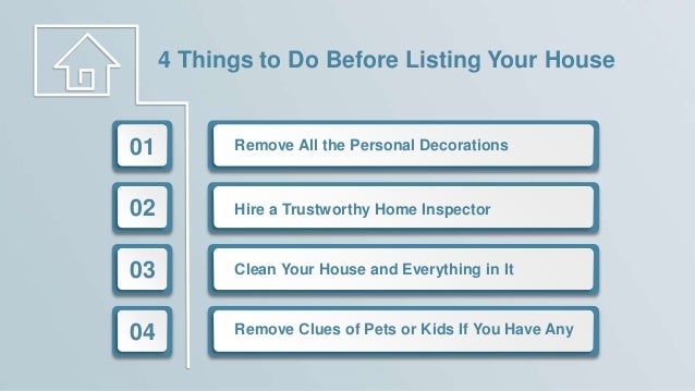 things to do before listing your house