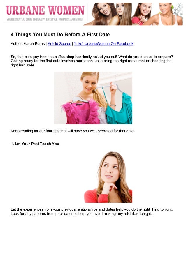 4 Things You Must Do Before A First Date
