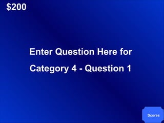 $200 Enter Question Here for Category 4 - Question 1 Scores 