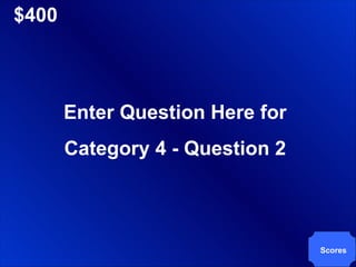 $400 Enter Question Here for Category 4 - Question 2 Scores 