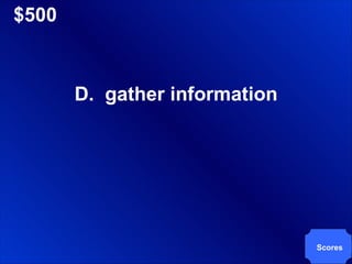 $500 D.  gather information Scores 
