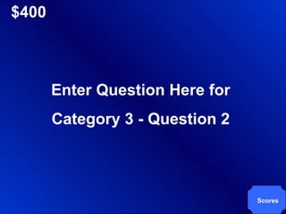 $400 Enter Question Here for Category 3 - Question 2 Scores 