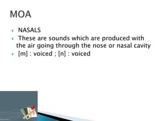 Manner of Articulation - Phonology | PPTX