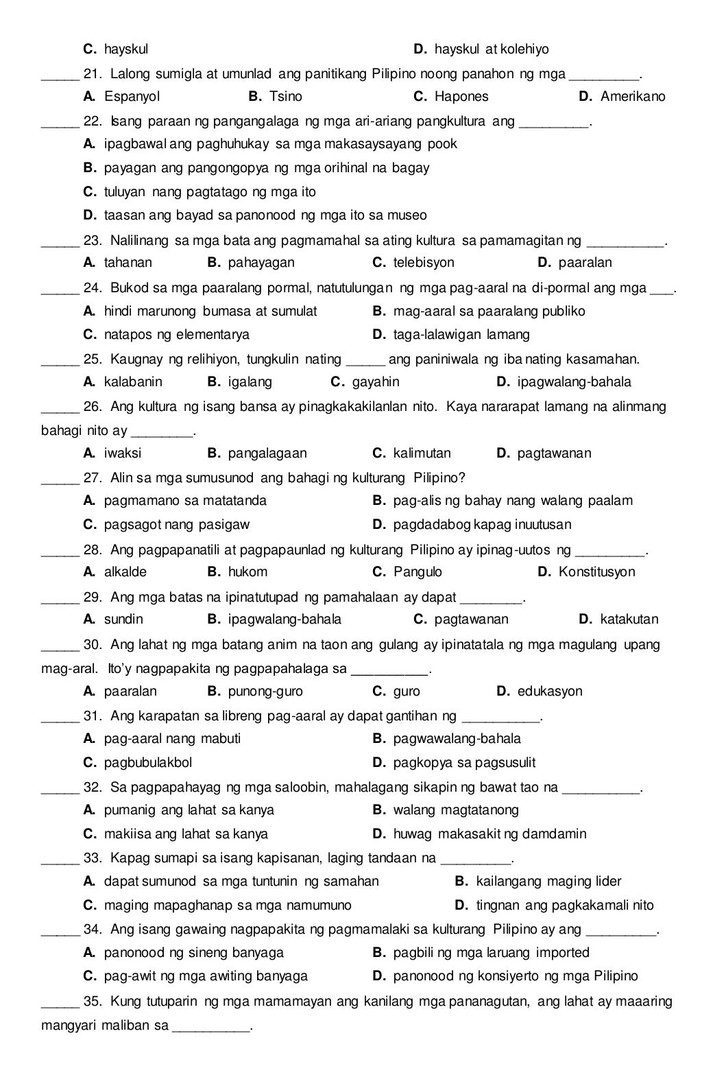 4 th periodic test in hekasi filipino gmrc iv
