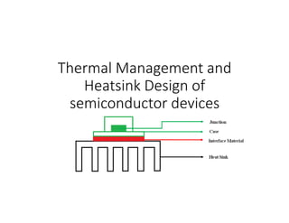 Thermal Management and
Heatsink Design of
semiconductor devices
 