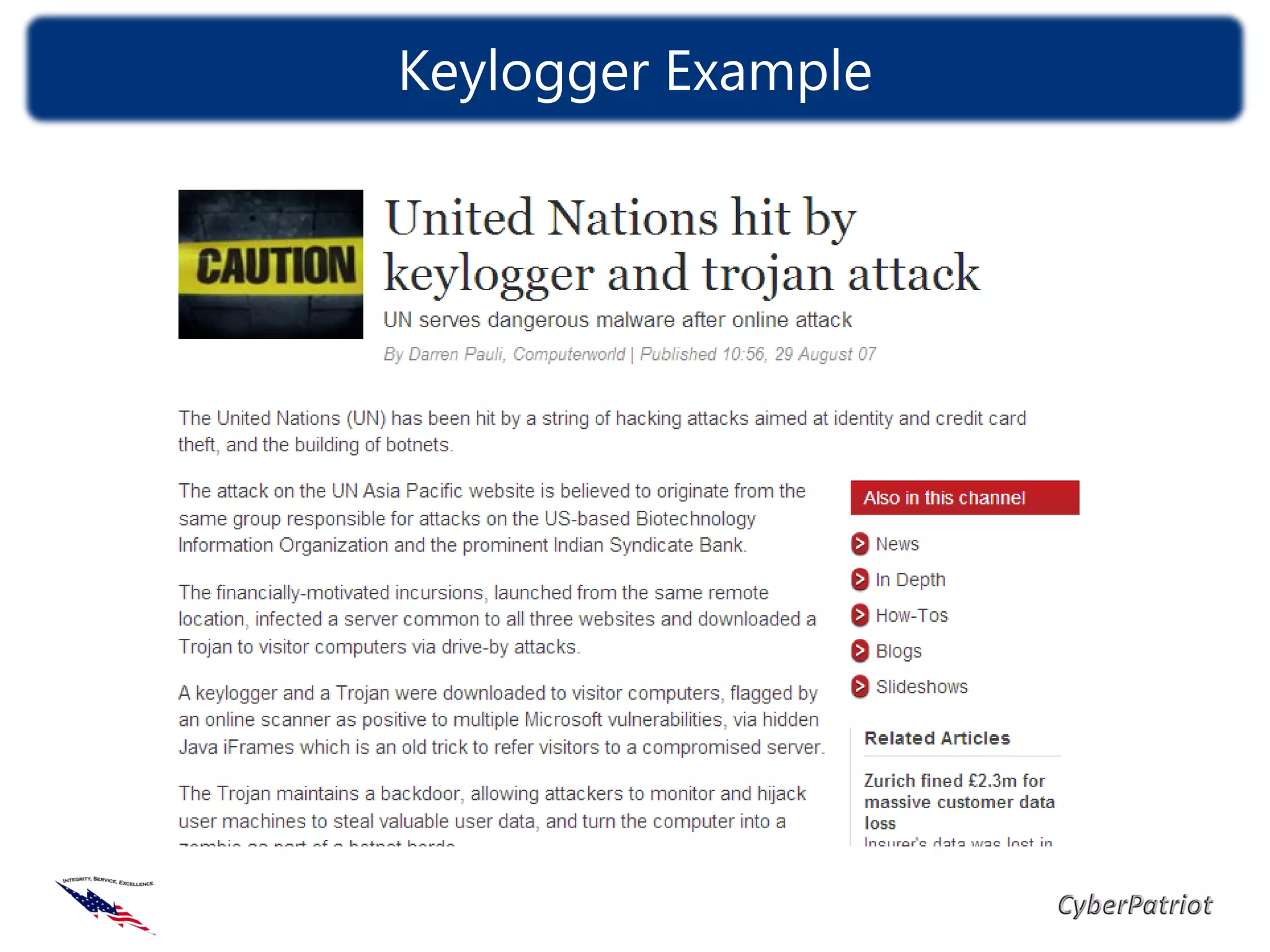 Keylogger Example
 