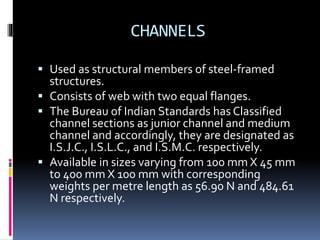 Structural Channel Code Structural Steel Work | PPTX