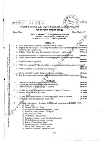 4th semester VTU BE CV question papers from 2010 to dec 2015
