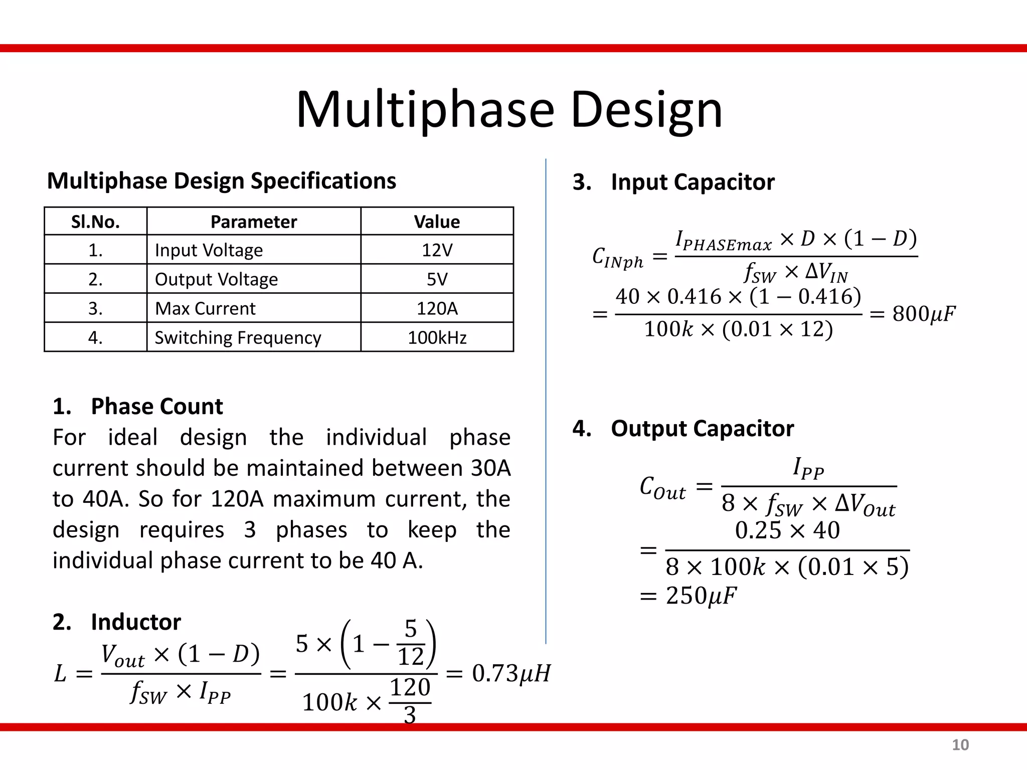 Multi-phase buck converter with low side switching for high current ...