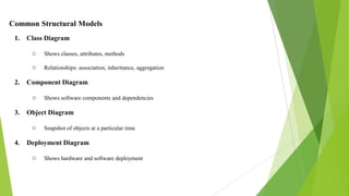Unit3: System Models and Architectural Design in Software Engineering | PDF