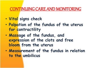 4th Stage Of Labor M Sc 1st Year