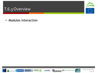 Technical Meeting
5 Jul 16
T.6.3 Overview
• Modules interaction
 